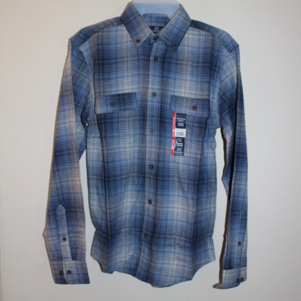 George Plaid Flannel Shirt Men's Button Front